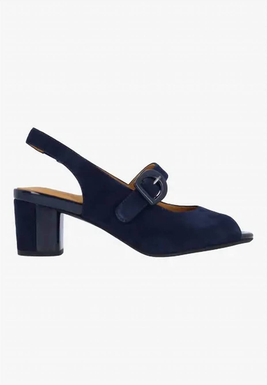 NEW L'AMOUR DES PIEDS women's merryn sling back pumps in dark navy suede